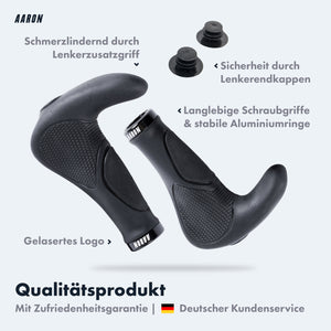 AARON Horn - Ergonomische Fahrradgriffe - Schwarz