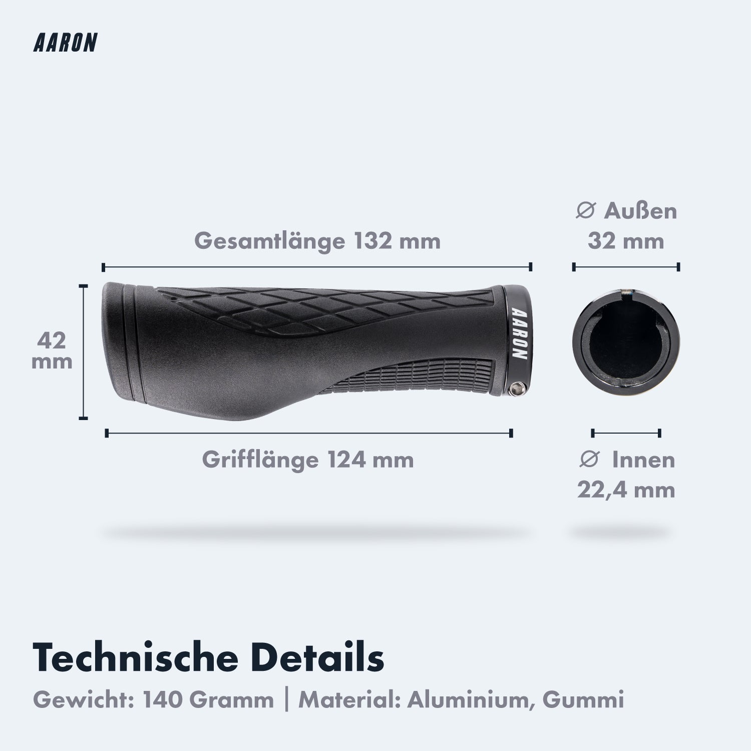 AARON Fit Fahrradgriffe - Ergonomisch