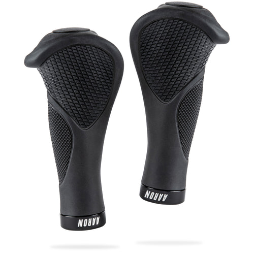 AARON Ergonomic Fahrradgriffe - mit Gel-Dämpfung - Schwarz