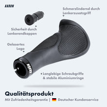 Laden Sie das Bild in den Galerie-Viewer, AARON Ergonomic Fahrradgriffe - mit Gel-Dämpfung - Schwarz