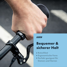 Laden Sie das Bild in den Galerie-Viewer, AARON Ergonomic Fahrradgriffe - mit Gel-Dämpfung - Schwarz