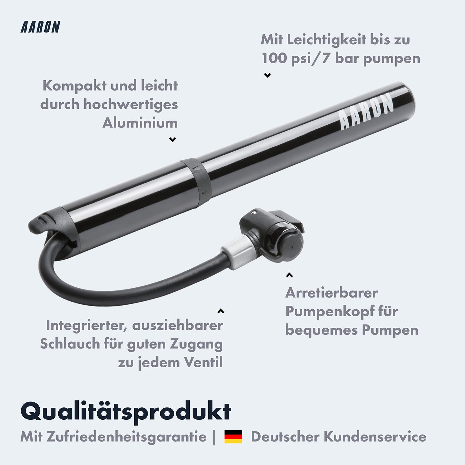mini fahrradpumpe alle ventile AARON Pocket One - Mini Fahrrad Pumpe