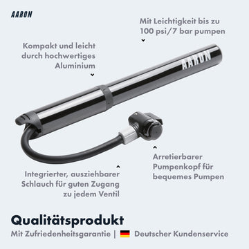 AARON Pocket One - Mini Fahrrad Pumpe