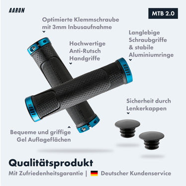 blaue fahrradgriffe AARON MTB Fahrradgriffe
