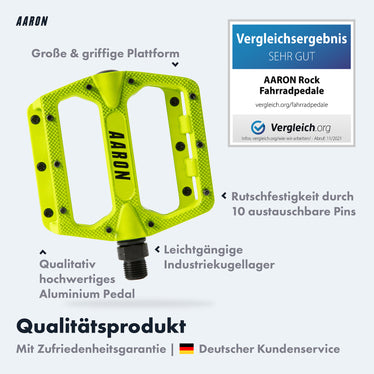 fahrrad pedale gelb AARON Rock Pedale - Gelb