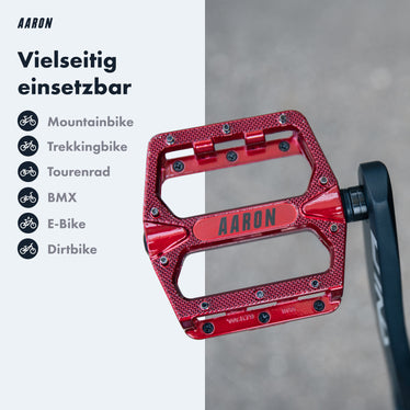 bmx pedale rot AARON Rock Pedale - Rot