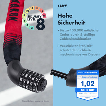 fahrradschloss nummer AARON Lock One Fahrradschloss mit Zahlencode