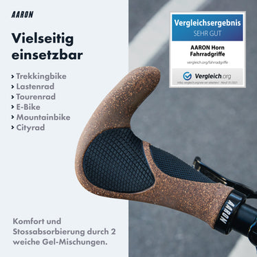 hörner am fahrradlenker AARON Horn Kork Fahrradgriffe