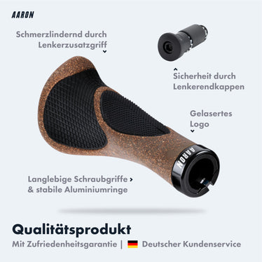 fahrradgriffe gel AARON Ergonomic Kork Fahrradgriffe