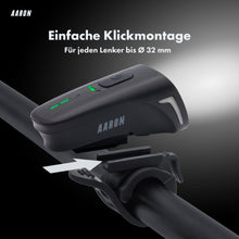 Laden Sie das Bild in den Galerie-Viewer, AARON LUX Pro Fahrradlicht Set - StVZO zugelassen - Front- und Rücklicht