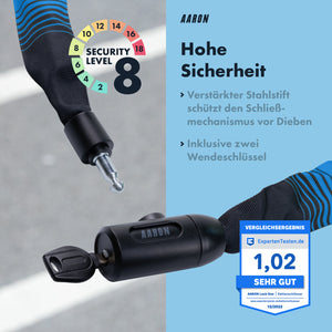AARON Lock One Fahrradschloss mit Schlüssel - Blau