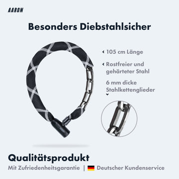 schlüssel fahrradschloss verloren AARON Cobra Fahrradschloss mit Schlüssel, 105cm