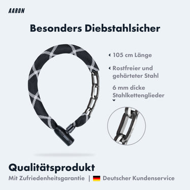 fahrradschloss gleicher schlüssel AARON Cobra Fahrradschloss mit Schlüssel, 105cm