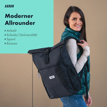 Laden Sie das Bild in den Galerie-Viewer, AARON Rolltop Rucksack für Damen und Herren