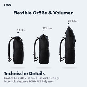 Herbst Bundle (Limitiertes Angebot) Rucksack + Fahrradlicht-Set + Fahrradschloss