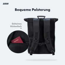 Laden Sie das Bild in den Galerie-Viewer, AARON Rolltop Rucksack für Damen und Herren