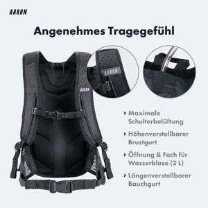 AARON 25L Fahrradrucksack - Wasserdicht mit Regenschutz