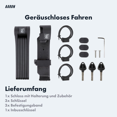 fahrradschloss auf französisch AARON Foldylock Premium Fahrradschloss