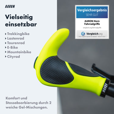 AARON Horn Fahrradgriffe Gelb