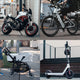 AARON Lock One Fahrradschloss mit Zahlencode - Olive an verschiedenen Fahrzeugen wie Fahrrad, Motorrad, Roller und Kinderwagen.
