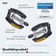 AARON City 2.0 Fahrradpedale - Schwarz mit rutschfester Gummioberfläche und integrierten Reflektoren, Qualitätsprodukt aus Deutschland