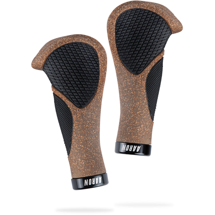 fahrradgriffe kork schwarz AARON Ergonomic Kork Fahrradgriffe