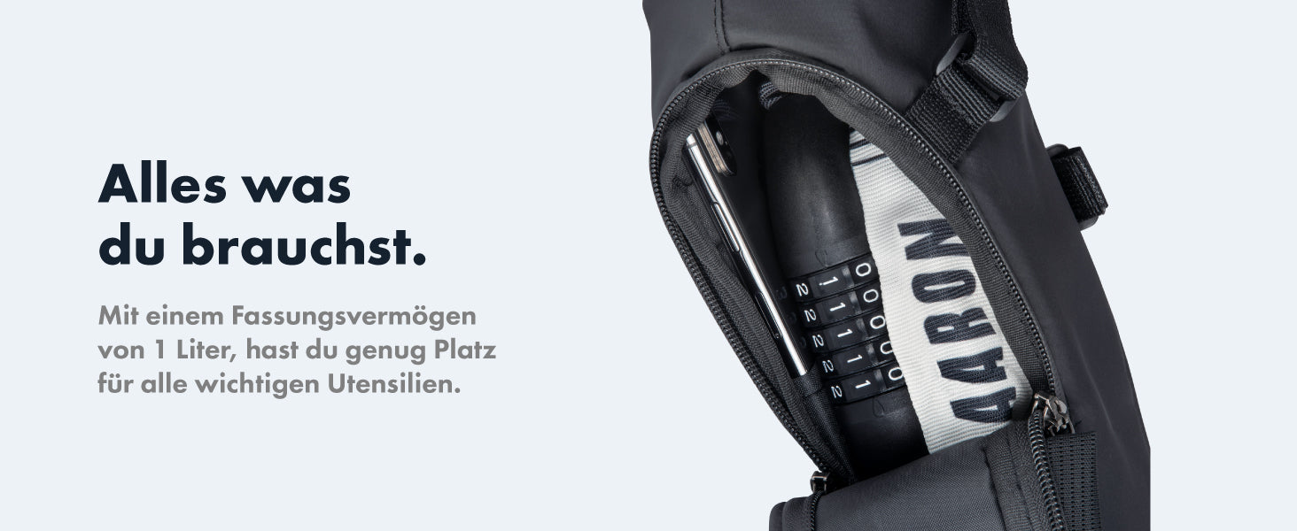 aaron fahrradrucksack AARON Fahrrad Satteltasche - Mit Flaschenhalter & Reflektor