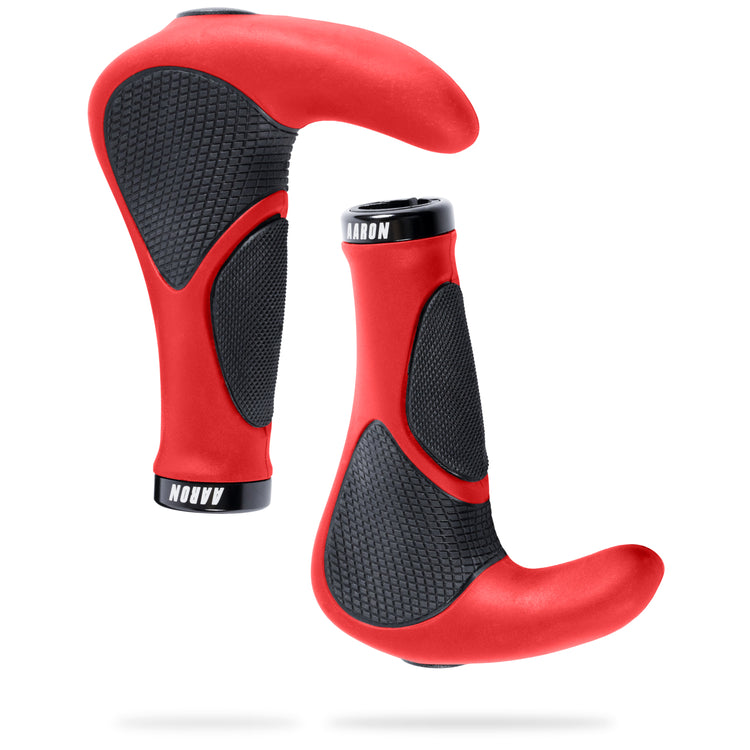 rote fahrradgriffe AARON Horn Fahrradgriffe Rot