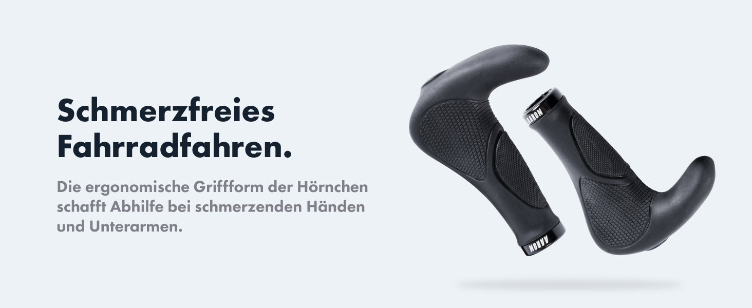fahrradgriffe leder mit hörnchen AARON Horn Kork Fahrradgriffe