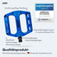 AARON Rock MTB Pedale - Blau mit großer, griffiger Plattform, 11 austauschbaren Pins und robustem Aluminiumgehäuse