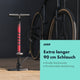 AARON Sport One 3.0 Fahrradpumpe - Rot mit extra langem 90 cm Schlauch für bequeme Reifenbefüllung am Fahrrad