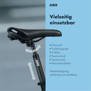 AARON Spring Federsattelstütze mit Gratis Sattel - Sattelstütze in 27,2, 30,9 oder 31,6 mm