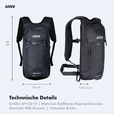 fahrradrucksack laptop wasserdicht AARON 8L Fahrradrucksack
