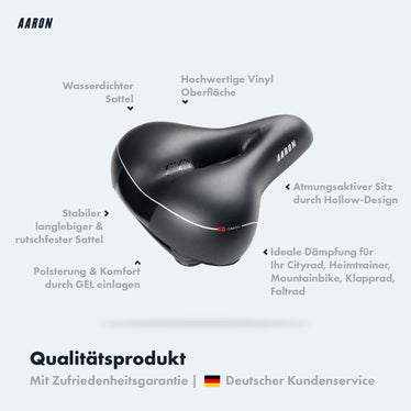fahrradsattel mtb herren gel AARON City Fahrradsattel - Gel Einlage