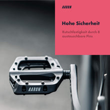 Laden Sie das Bild in den Galerie-Viewer, Die AARON Dirt Fahrradpedale besitzen eine rutschfeste Oberfläche