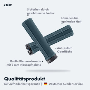 AARON Peak - MTB, Enduro & BMX Fahrradgriffe - Grau Blau