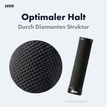Laden Sie das Bild in den Galerie-Viewer, AARON MTB &amp; BMX Fahrradgriffe - Schwarz - Diamant Profil