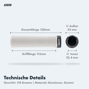 weiße fahrradgriffe AARON Peak - MTB, Enduro & BMX Fahrradgriffe