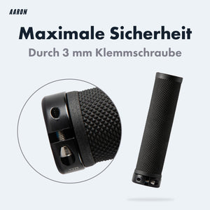 AARON MTB & BMX Fahrradgriffe - Schwarz - Diamant Profil