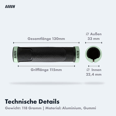 fahrradgriffe material AARON MTB Type:M60 Blue Cube Stereo Hybrid 140 Category:Griffe_Bänder_Unisex