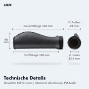 AARON Vintage ergonomischer Kunstleder Fahrradgriffe