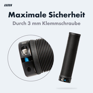 AARON MTB & BMX Fahrradgriffe - Schwarz - Lamellen Profil