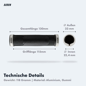 AARON MTB Fahrradgriffe - Weiß