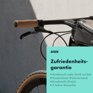 AARON Bio Ergonomische Fahrradgriffe aus Kork - Lock Ring Schwarz