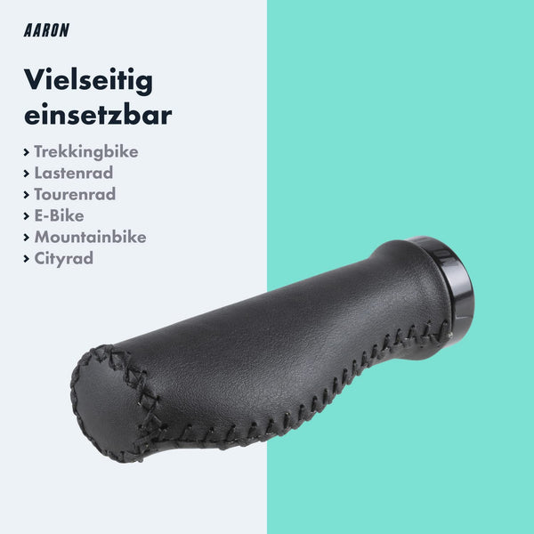 fahrradgriffe kunstleder AARON Vintage ergonomischer Kunstleder Fahrradgriffe