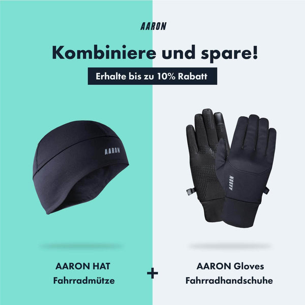 10% Rabatt in Kombination mit den AARON Gloves Fahrradhandschuhen