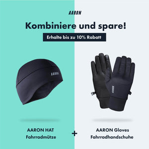 10% Rabatt in Kombination mit den AARON Gloves Fahrradhandschuhen