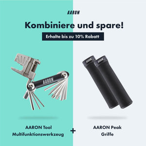 10% Rabatt in Kombination mit den AARON Peak Fahrradgriffen