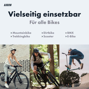 AARON MTB & BMX Fahrradgriffe - Schwarz - Lamellen Profil