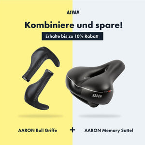10% Rabatt in Kombination mit dem AARON Memory Fahrradsattel 